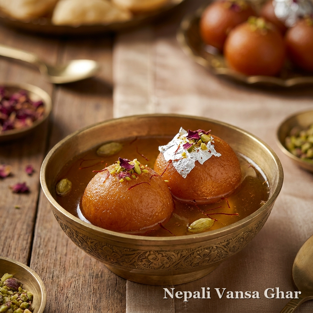Gulab jamun dessert