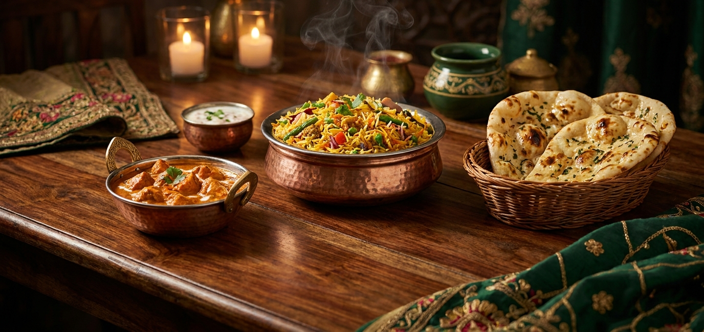 Atmospheric Nepali & Indian dining spread